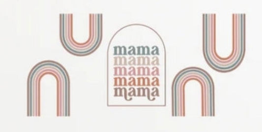 Mama Rainbow Glass Can Cup