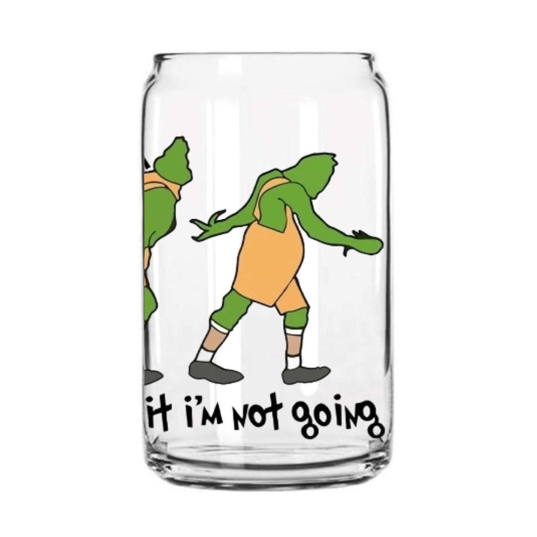 Grinch Glass Can Cup