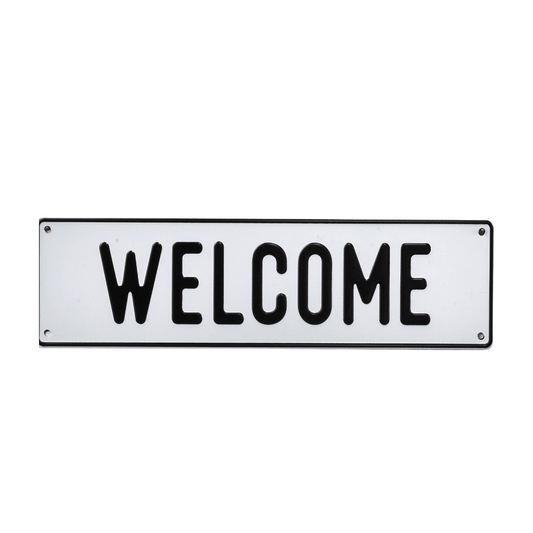 Welcome Aluminum Sign