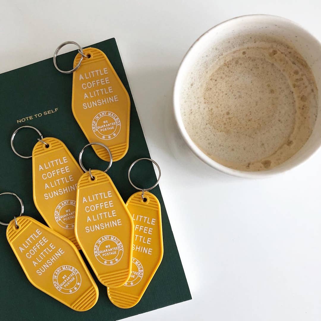 Coffee and Sunshine Key Tag