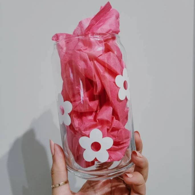 Flower Glass Can Cup