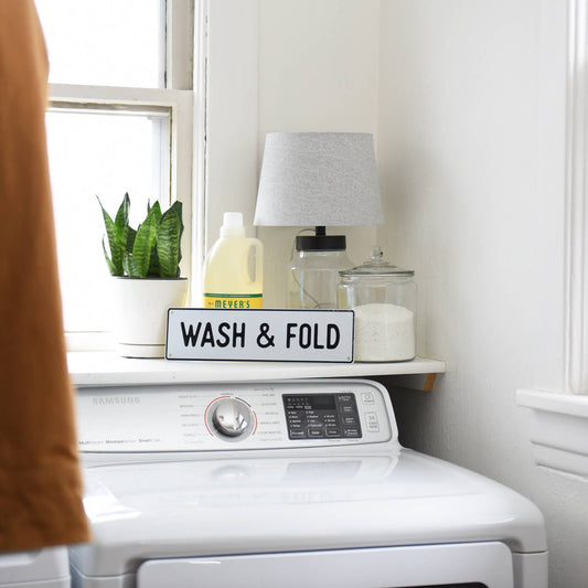 Wash & Fold Aluminum Sign