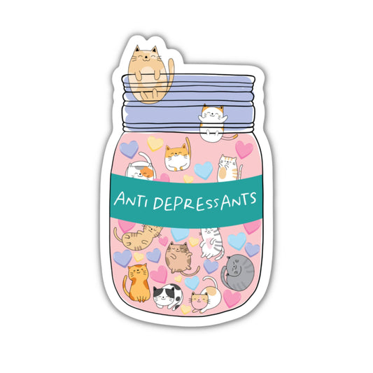 Cat Antidepressants Sticker