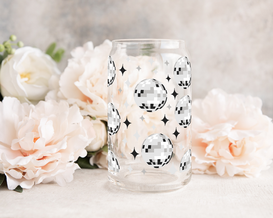 Disco Ball Glass Can Cup