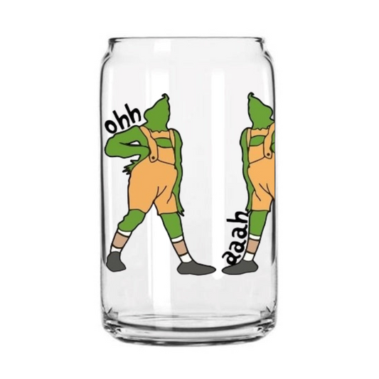 Grinch Glass Can Cup