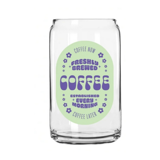 Freshly Brewed Coffee Glass Can Cup