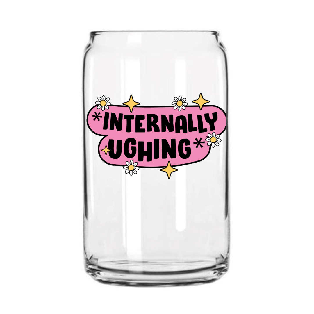 Internally Ughing Glass Can Cup