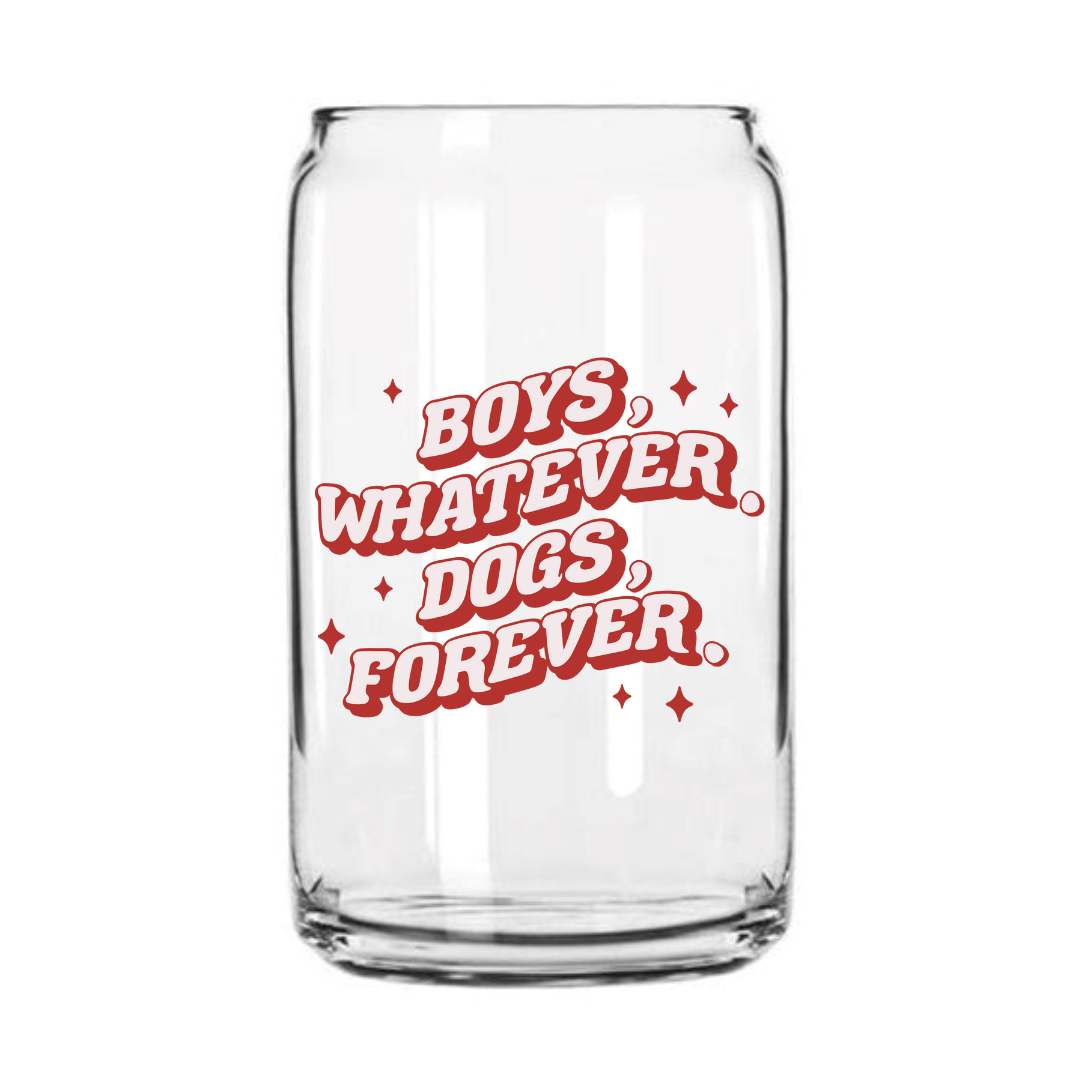 Dogs Forever Glass Can Cup