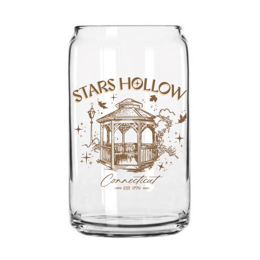Stars Hollow Glass Can Cup