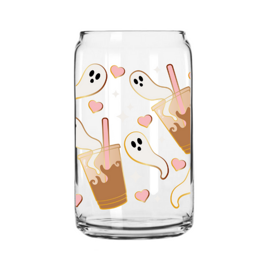 Latté Ghosties Glass Can Cup