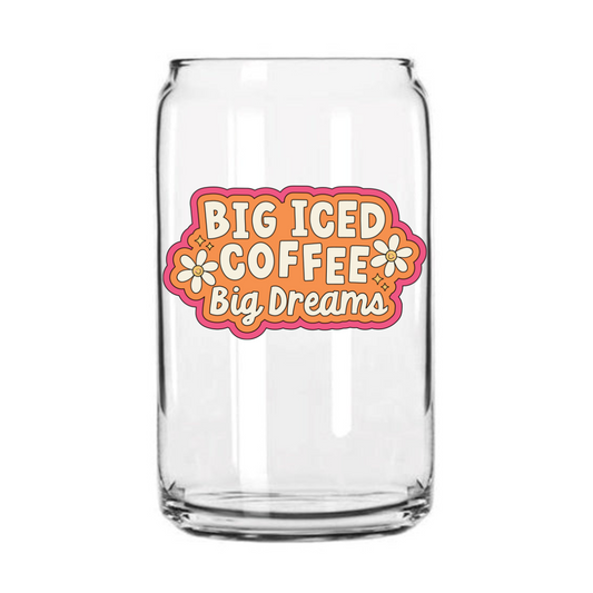 Big Iced Coffee Glass Can Cup