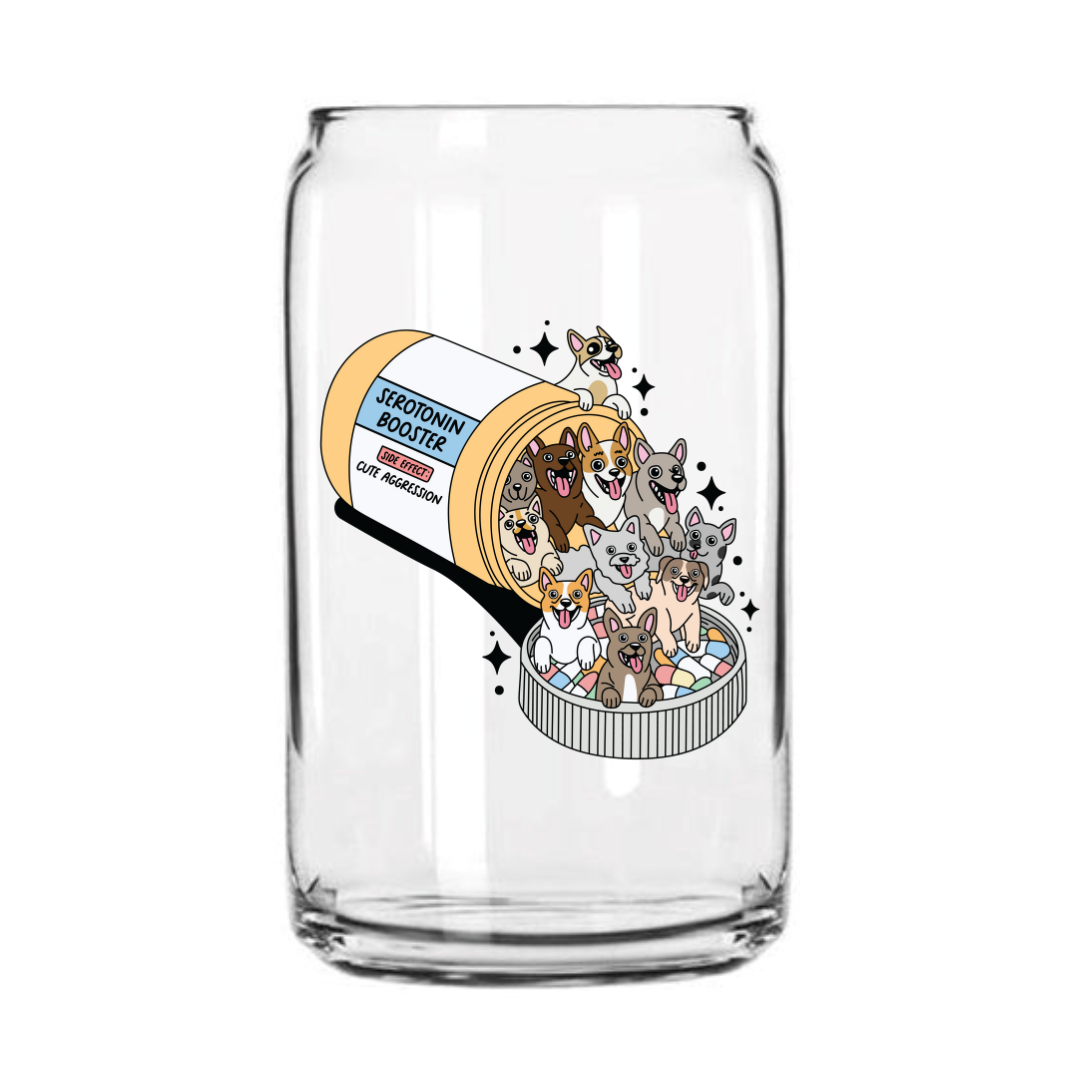 Dog Serotonin Booster Glass Can Cup