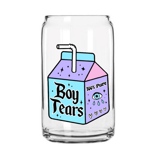 Boy Tears Glass Can Cup