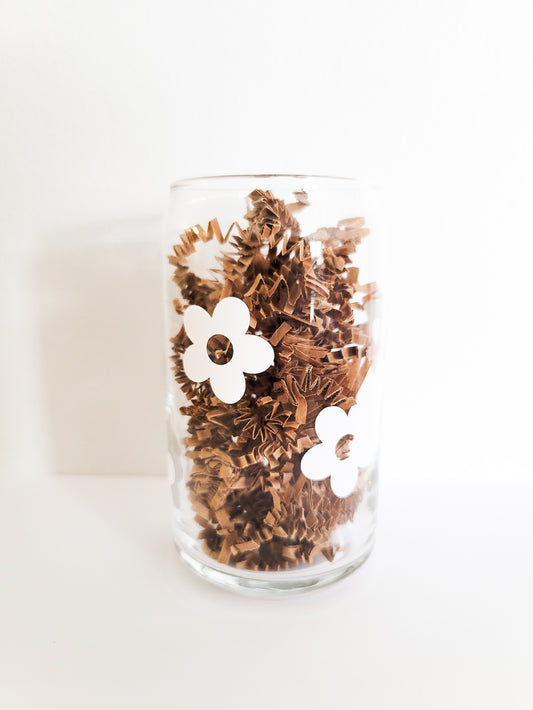 Flower Glass Can Cup