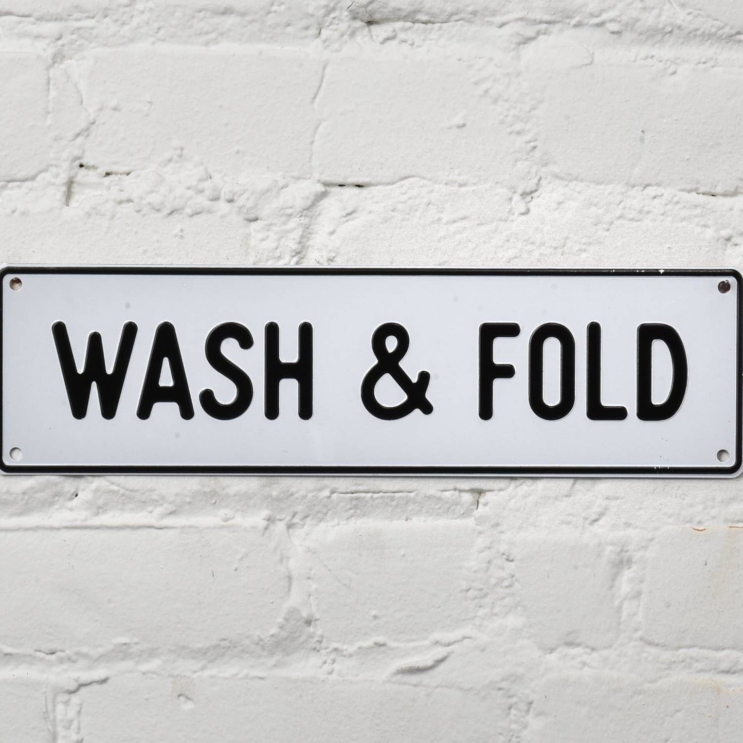 Wash & Fold Aluminum Sign