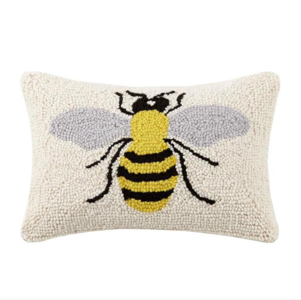 Bee Wool Hook Pillow