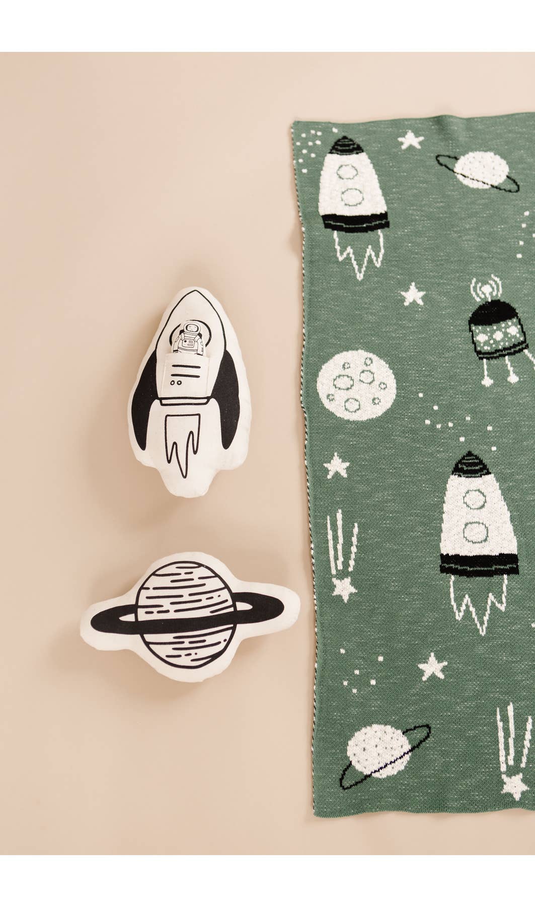 Rocket + Astronaut interactive Pillow